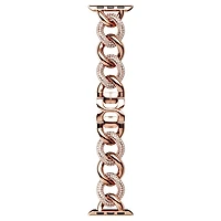 Chain strap, For Apple Watch® 40 mm & 41mm, Rose gold-tone finish by SWAROVSKI