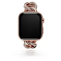 Chain strap, For Apple Watch® 40 mm & 41mm, Rose gold-tone finish by SWAROVSKI