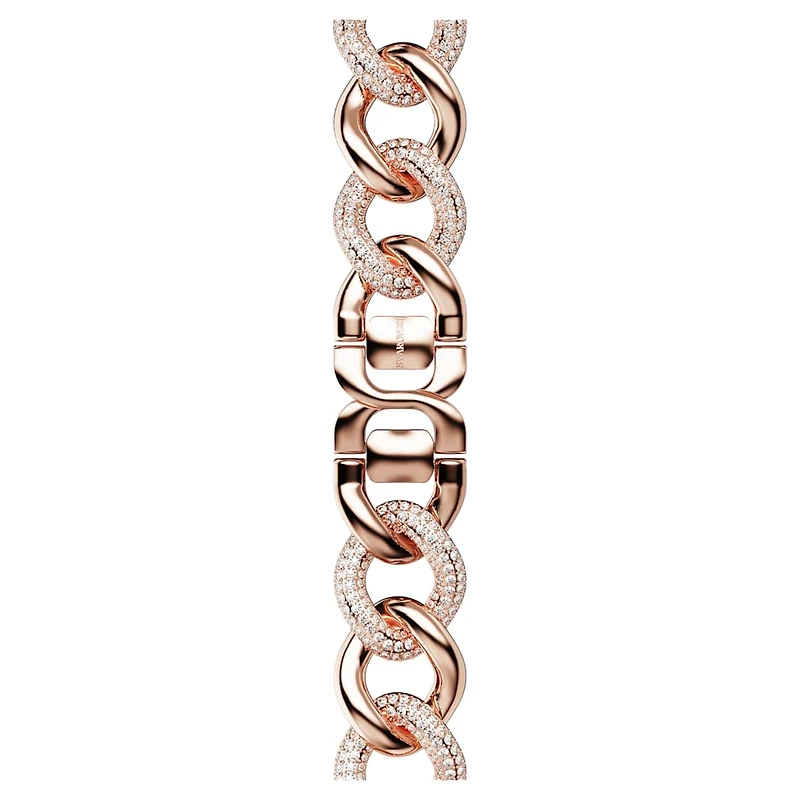 Chain strap, For Apple Watch® 40 mm & 41mm, Rose gold-tone finish by SWAROVSKI