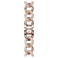 Chain strap, For Apple Watch® 40 mm & 41mm, Rose gold-tone finish by SWAROVSKI