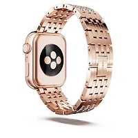 Princess strap, For Apple Watch® 40 mm & 41mm, Rose gold tone, Rose gold-tone finish by SWAROVSKI