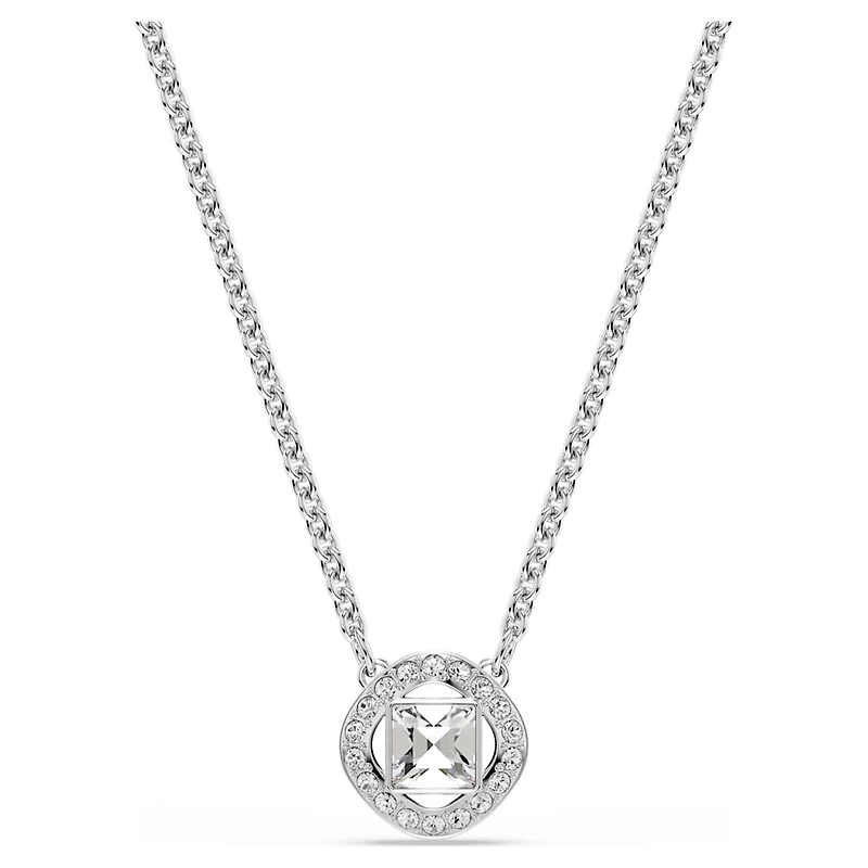 Una Angelic pendant, Mixed cuts, White, Rhodium plated by SWAROVSKI
