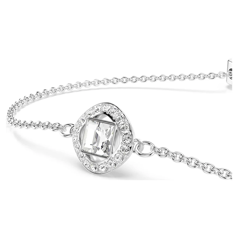 Una Angelic bracelet, Mixed cuts, White, Rhodium plated by SWAROVSKI