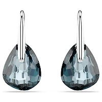 Galet drop earrings, Light blue, Rhodium plated by SWAROVSKI