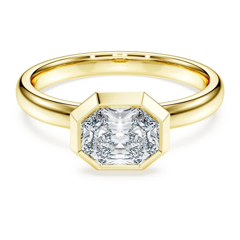 Octagon bezel ring, Lab-grown diamonds ct tw, shape
