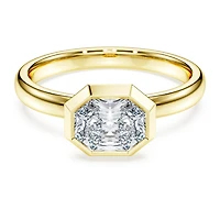 Octagon bezel ring, Lab-grown diamonds ct tw, shape