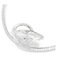 Matrix choker, Baguette cut, White, Rhodium plated by SWAROVSKI