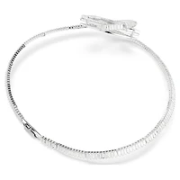 Matrix choker, Baguette cut, White, Rhodium plated by SWAROVSKI