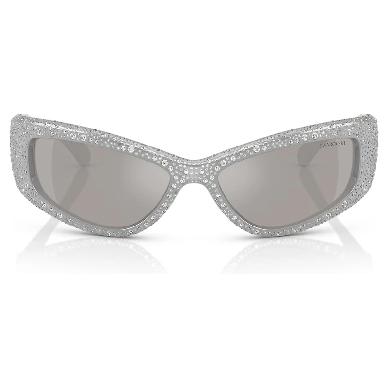 Sunglasses, Mask shape, SK6027, Silver Tone by SWAROVSKI