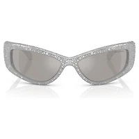 Sunglasses, Mask shape, SK6027, Silver Tone by SWAROVSKI