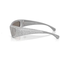 Sunglasses, Mask shape, SK6027, Silver Tone by SWAROVSKI