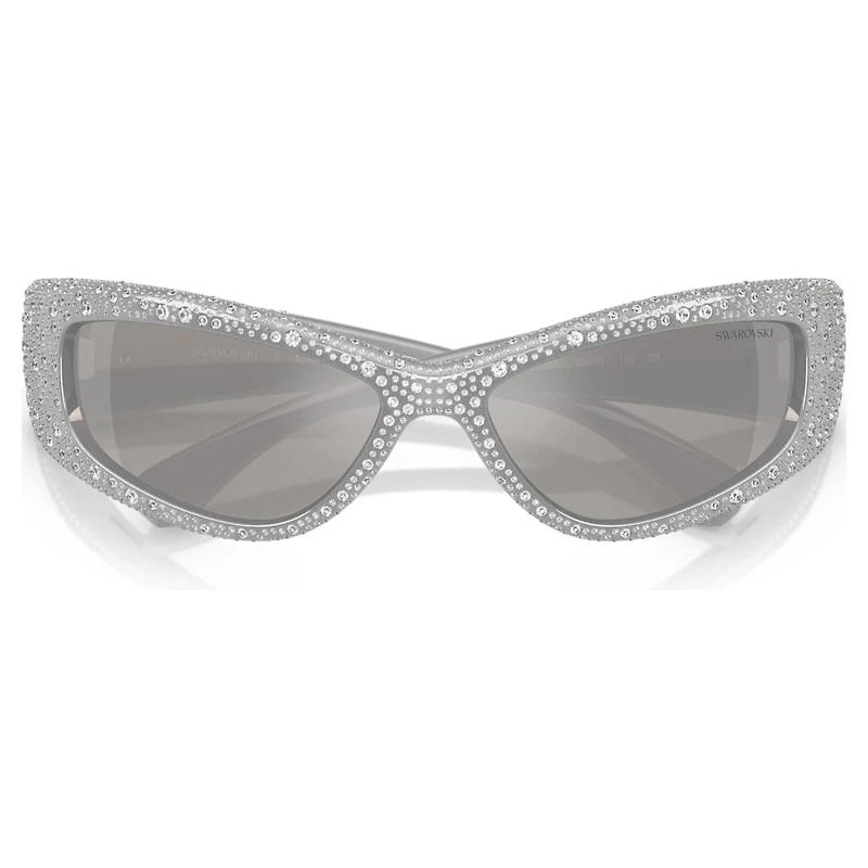 Sunglasses, Mask shape, SK6027, Silver Tone by SWAROVSKI