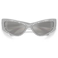 Sunglasses, Mask shape, SK6027, Silver Tone by SWAROVSKI