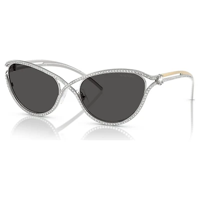 Sunglasses, Cat-Eye shape, SK7025, Silver Tone by SWAROVSKI