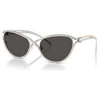 Sunglasses, Cat-Eye shape, SK7025, Silver Tone by SWAROVSKI