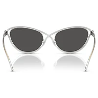Sunglasses, Cat-Eye shape, SK7025, Silver Tone by SWAROVSKI