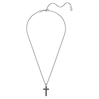 Insigne pendant, Cross, Grey, Ruthenium plated by SWAROVSKI