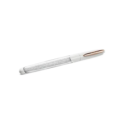 Crystalline rollerball pen, White, Rose gold-tone plated by SWAROVSKI