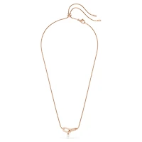 Constella pendant, Crystal pearl, Round cut, White, Rose gold-tone plated by SWAROVSKI