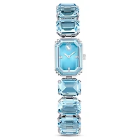 Watch, Octagon cut bracelet, Blue, Stainless steel by SWAROVSKI