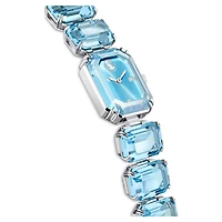 Watch, Octagon cut bracelet, Blue, Stainless steel by SWAROVSKI