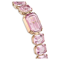 Watch, Octagon cut bracelet, Pink, Rose gold-tone finish by SWAROVSKI