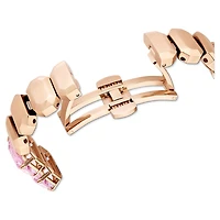 Watch, Octagon cut bracelet, Pink, Rose gold-tone finish by SWAROVSKI