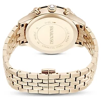 Octea chrono watch, Swiss Made, Metal bracelet, Gold tone, Champagne gold-tone finish by SWAROVSKI