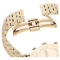Octea chrono watch, Swiss Made, Metal bracelet, Gold tone, Champagne gold-tone finish by SWAROVSKI