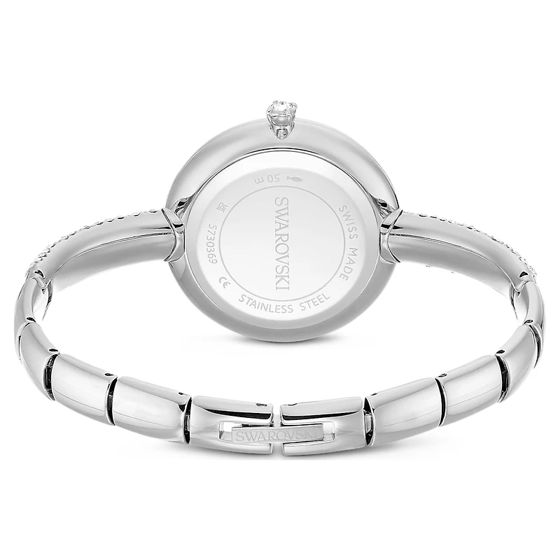 Sublima bangle watch, Swiss Made, Metal bracelet, Silver Tone, Stainless steel by SWAROVSKI