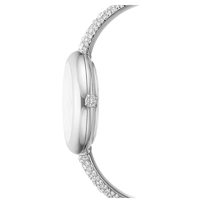 Sublima bangle watch, Swiss Made, Metal bracelet, Silver Tone, Stainless steel by SWAROVSKI