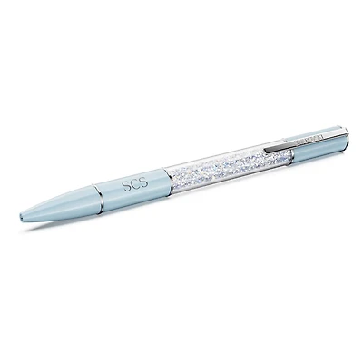 Crystalline ballpoint pen, Blue, Chrome plated by SWAROVSKI