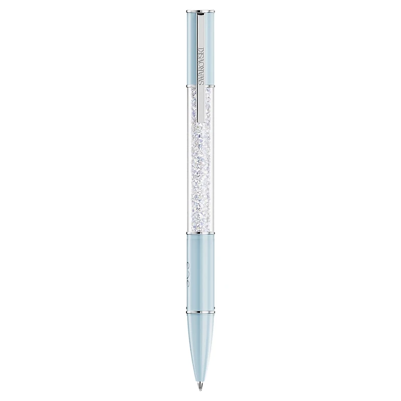 Crystalline ballpoint pen, Blue, Chrome plated by SWAROVSKI