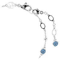 Imber bracelet, Round cut, Blue, Rhodium plated by SWAROVSKI