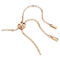 Matrix bracelet, Mixed cuts, White, Rose gold-tone plated by SWAROVSKI