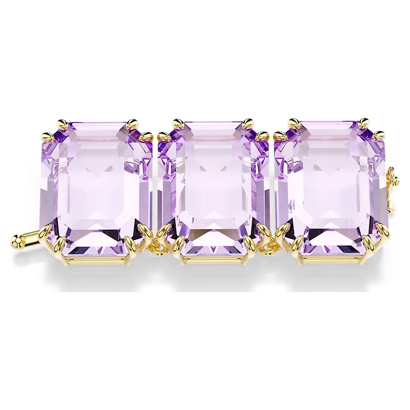 Millenia extender, Octagon cut, Purple, Gold-tone plated by SWAROVSKI