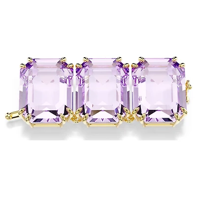 Millenia extender, Octagon cut, Purple, Gold-tone plated by SWAROVSKI