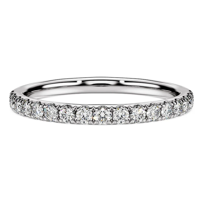 Eternity band ring, Lab-grown diamonds 0.4 ct tw, Round shape, Sterling silver by SWAROVSKI