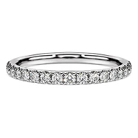 Eternity band ring, Lab-grown diamonds 0.4 ct tw, Round shape, Sterling silver by SWAROVSKI