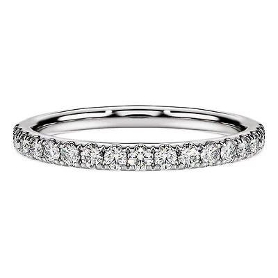 Eternity band ring, Lab-grown diamonds 0.43 ct tw, Round shape, Sterling silver by SWAROVSKI