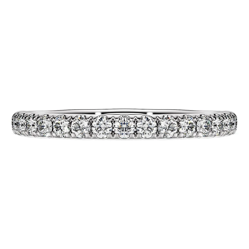 Eternity band ring, Lab-grown diamonds 0.4 ct tw, Round shape, Sterling silver by SWAROVSKI