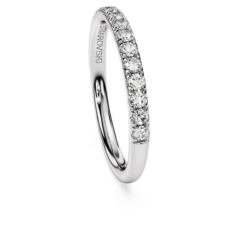 Eternity band ring, Lab-grown diamonds 0.4 ct tw, Round shape, Sterling silver by SWAROVSKI