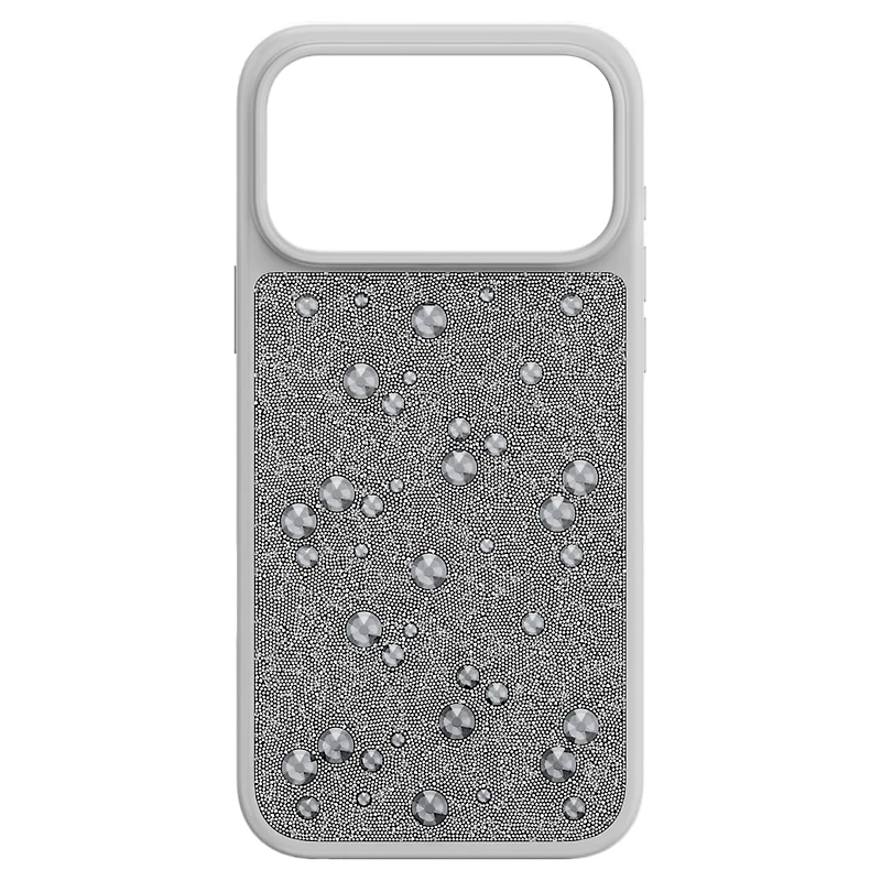 High smartphone case, Flat Back crystals, iPhone® 17 Pro Max, Silver Tone by SWAROVSKI