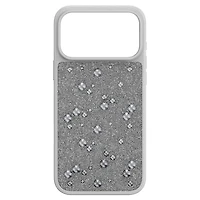 High smartphone case, Flat Back crystals, iPhone® 17 Pro Max, Silver Tone by SWAROVSKI