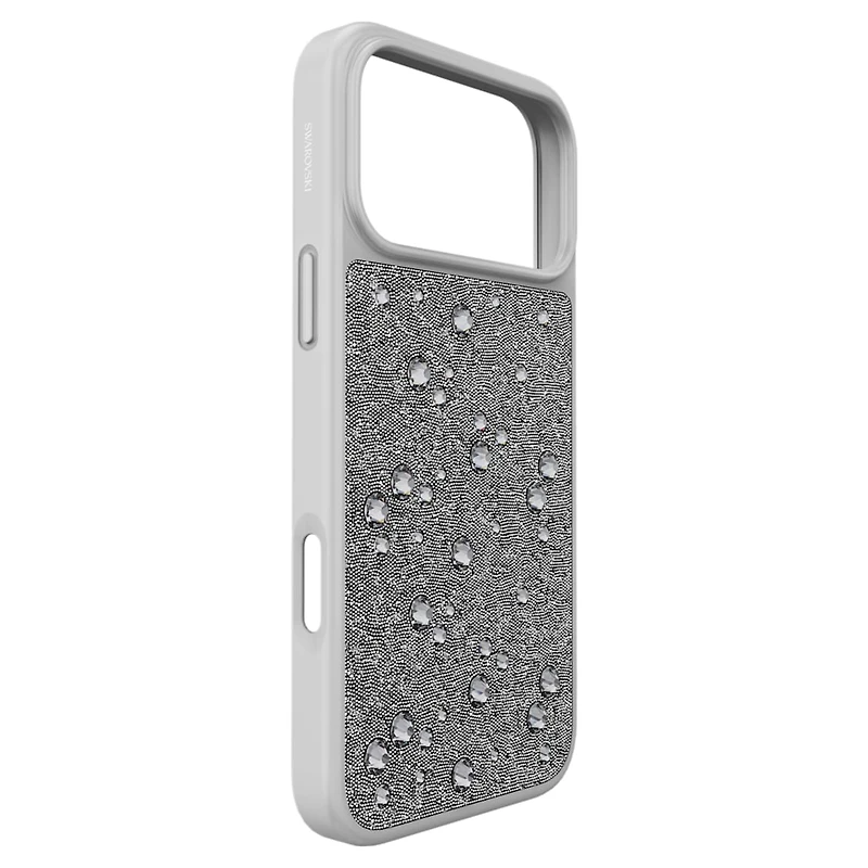 High smartphone case, Flat Back crystals, iPhone® 17 Pro Max, Silver Tone by SWAROVSKI