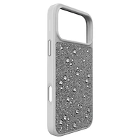 High smartphone case, Flat Back crystals, iPhone® 17 Pro Max, Silver Tone by SWAROVSKI