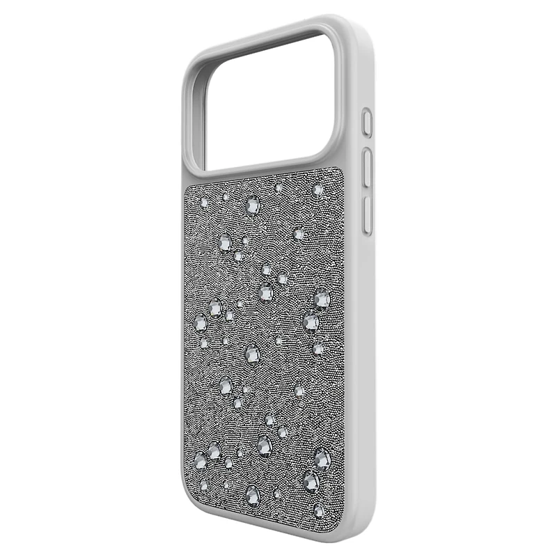 High smartphone case, Flat Back crystals, iPhone® 17 Pro Max, Silver Tone by SWAROVSKI