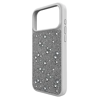 High smartphone case, Flat Back crystals, iPhone® 17 Pro Max, Silver Tone by SWAROVSKI