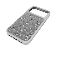 High smartphone case, Flat Back crystals, iPhone® 17 Pro, Silver Tone by SWAROVSKI