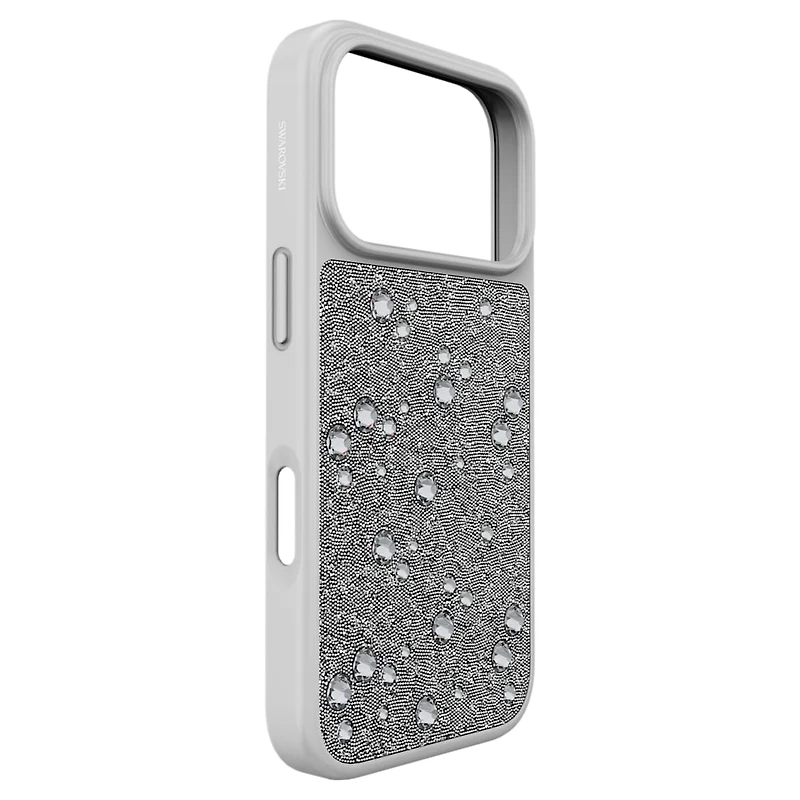 High smartphone case, Flat Back crystals, iPhone® 17 Pro, Silver Tone by SWAROVSKI